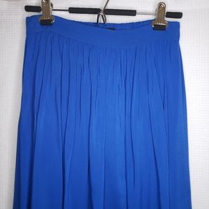 Aritzia Talula Women's Small Cobalt Blue Royal Hi-Low Lined Pleated Skirt